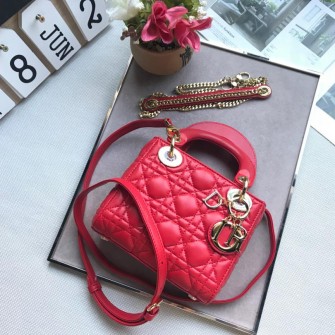 DIOR 디올 레이디백 금장 17cm