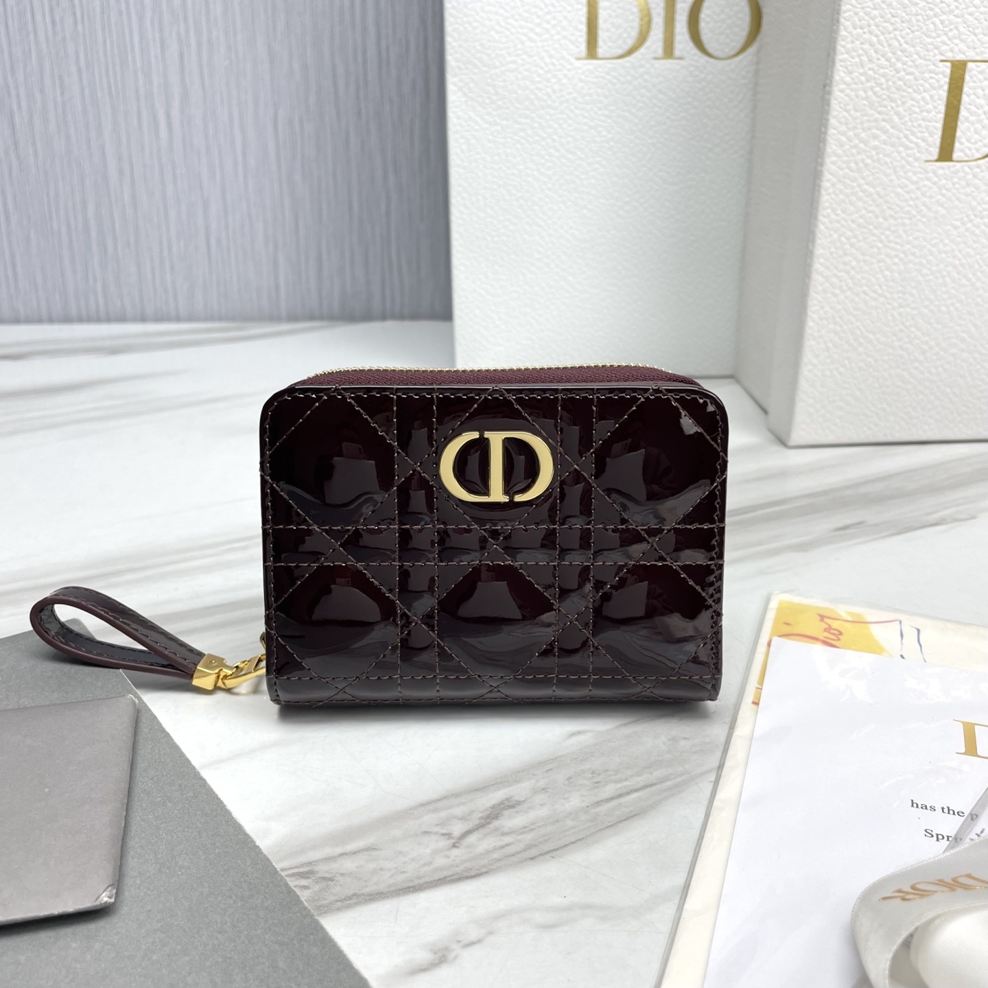 DIOR 디올 Caro Dandelion 카드 반지갑 #259131657