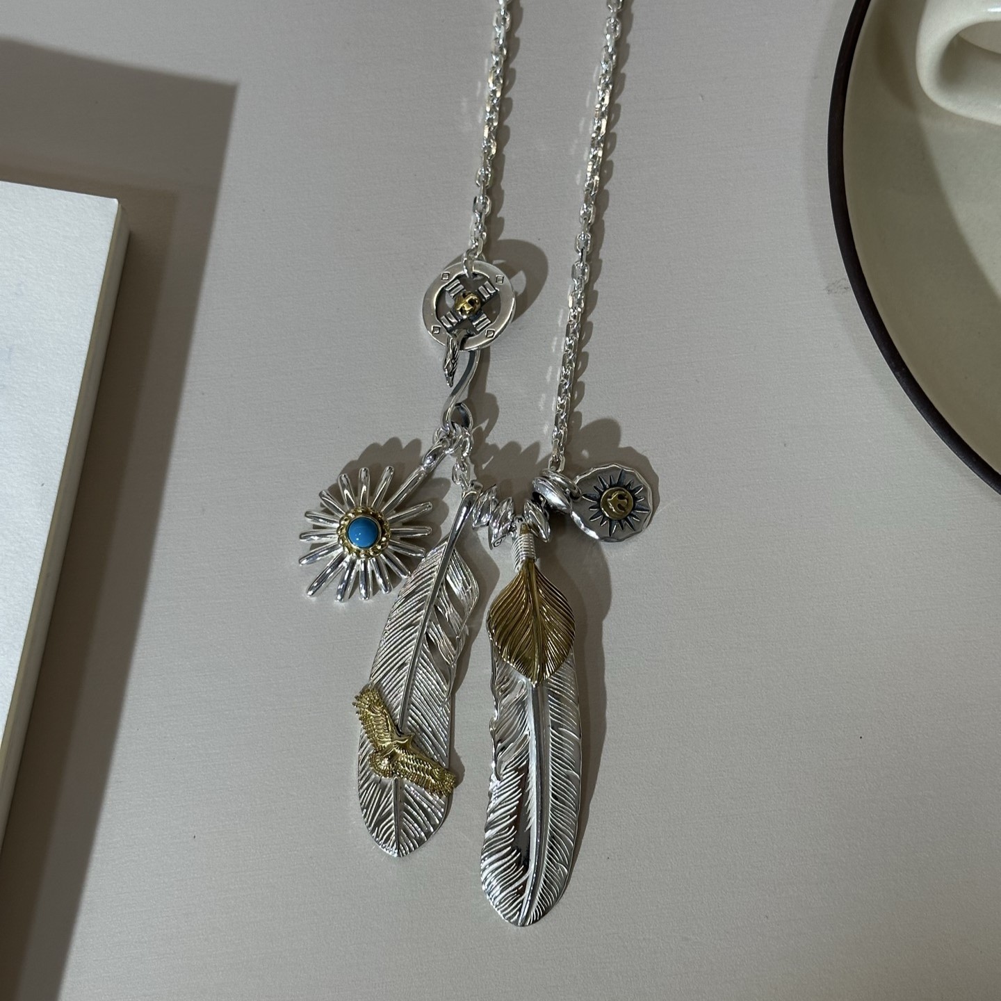 GORO’S 고로스 깃털 925실버 체인 펜던트(목걸이)  #2510211525