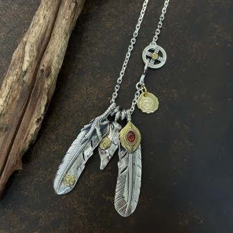 GORO’S 고로스 깃털 925실버 체인 펜던트(목걸이) #2510211536