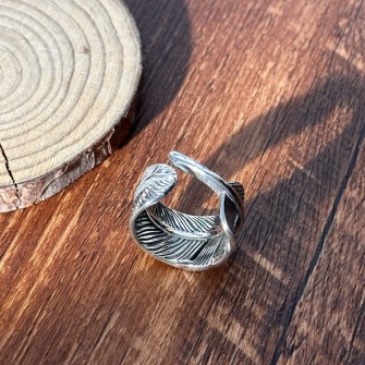 GORO’S 고로스 925실버 깃털 반지 #2510211727
