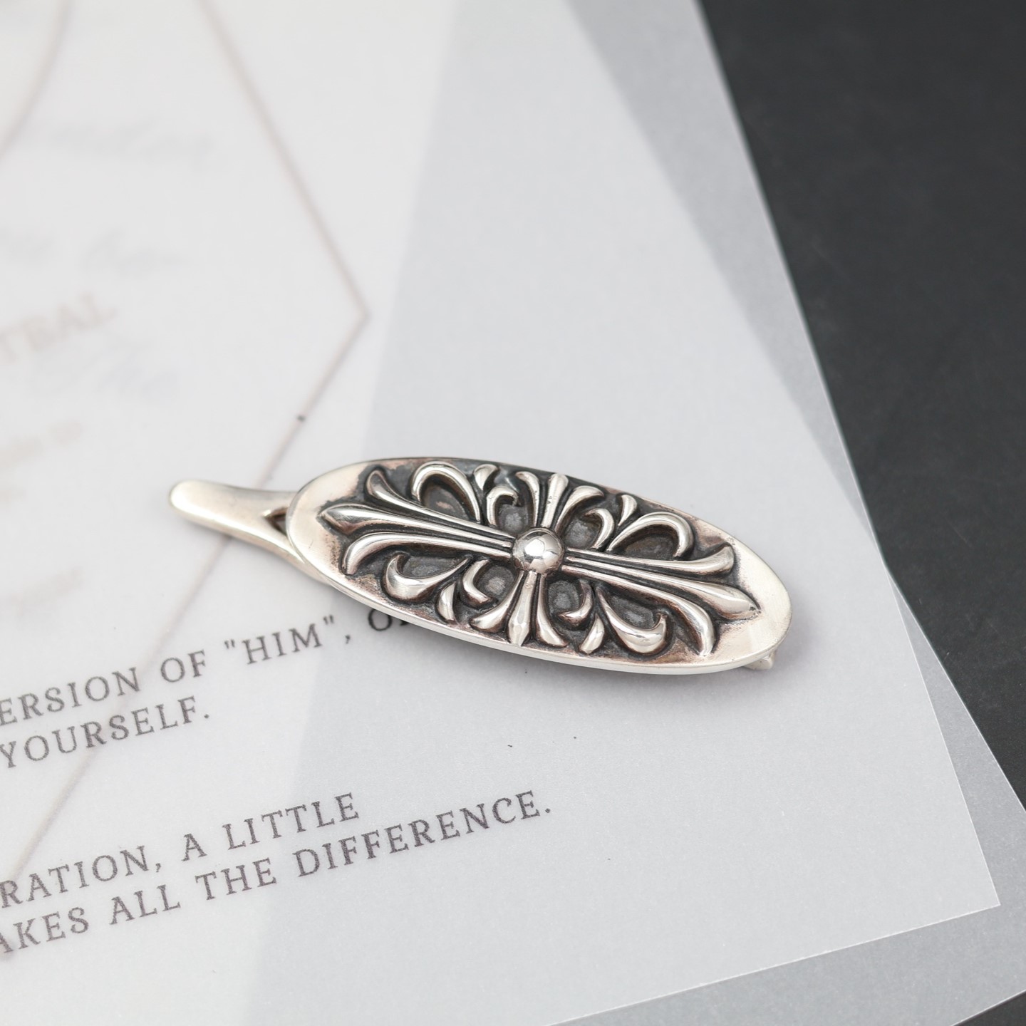 CHROME HEARTS 크롬하츠 925실버 바레트 머리핀 #2510221936