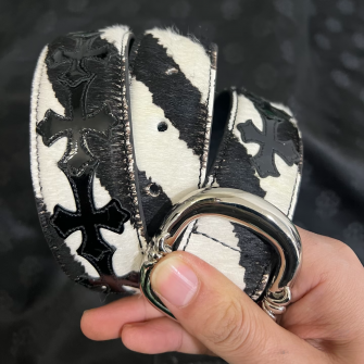 CHROME HEARTS 크롬하츠 벨트 송아지털&에나멜패치 #155551228