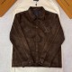 LOUIS VUITTON 루이비통 MONOGRAM 자수 스웨이드 가죽 자켓 남자 1AIJYB #1647617