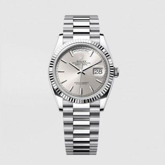 [프리미엄] ROLEX 롤렉스 데이데이트 36mm 실버 128236