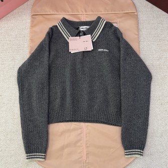 MIUMIU 미우미우 양모긴팔 폴로셔츠 #16376113