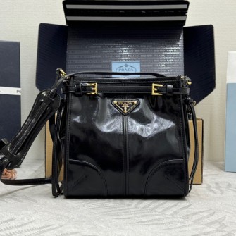 PRADA 프라다 보니 미디엄 앤틱 가죽 숄더백 토트백 1BH229