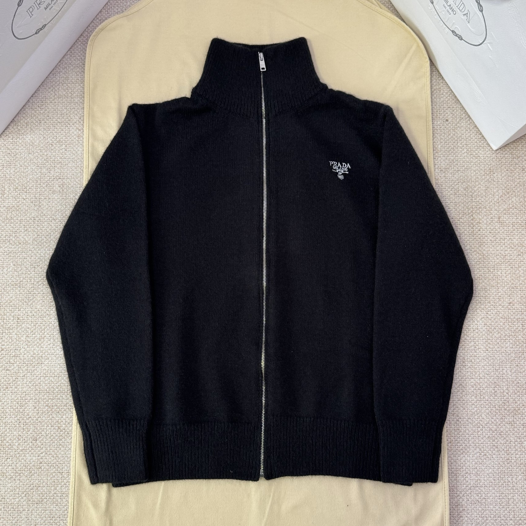 PRADA 프라다 캐시미어 니트 집업 가디건 #16526225