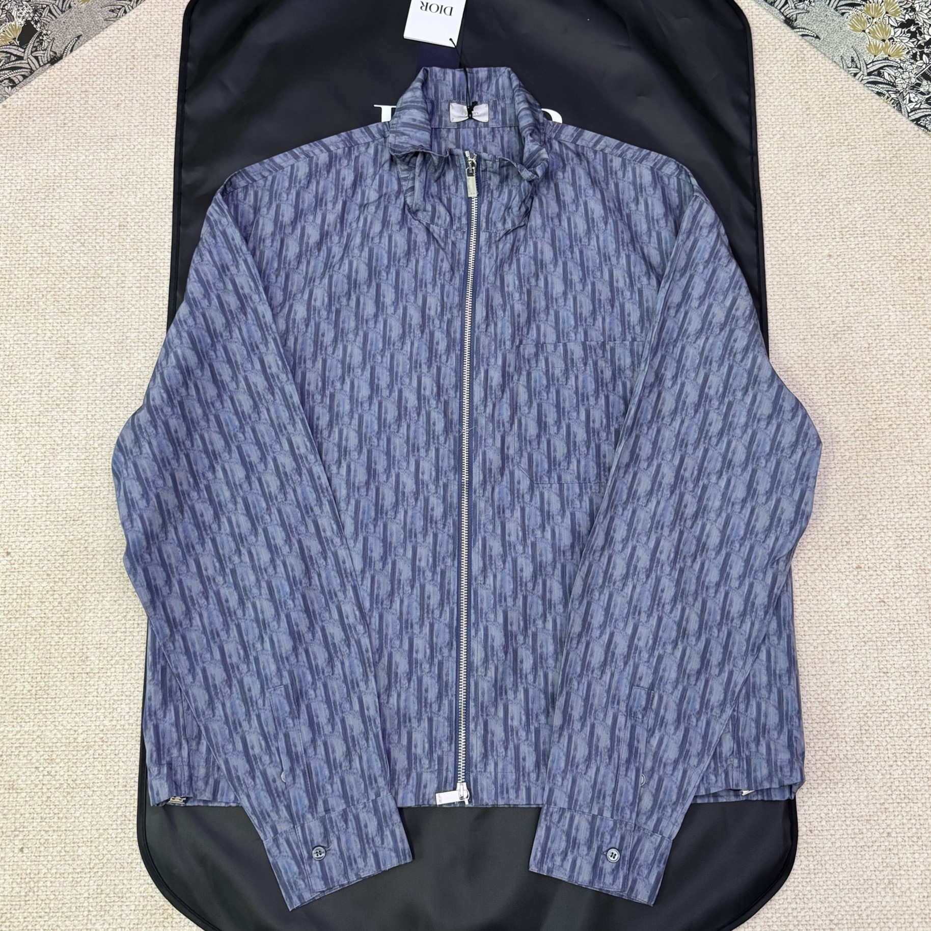 DIOR 디올 오블리크 지퍼 셔츠 테크니컬 패브릭 #17226225