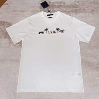 LOUIS VUITTON 루이비통 x 더 다즐링 리미티드(The Darjeeling Limited) 자수 반팔 크루넥 #1815639