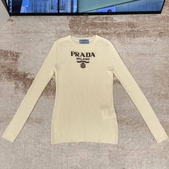PRADA 프라다 크루넥 스웨터 또는 니트 탑 #236312