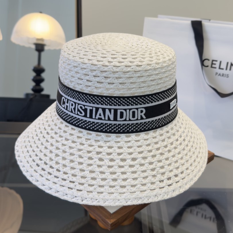 DIOR 디올 리비에라 D-바비 라지 브림 버킷 햇 #16456312