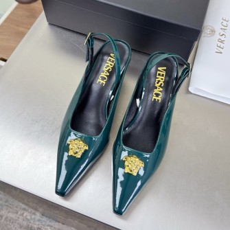 VERSACE 베르사체 라 메두사 페이턴트 가죽 펌프스 #16586315