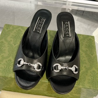 GUCCI 구찌 여성 홀스빗 미들힐 슬라이드 샌들 #17106318