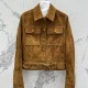 SAINT LAURENT 생로랑 올리브 그린 스웨이드 재킷 (로제재킷) #1446326