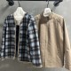 LOEWE 로에베 자켓 레귤러 핏 베이지 코튼 집업 #1496326