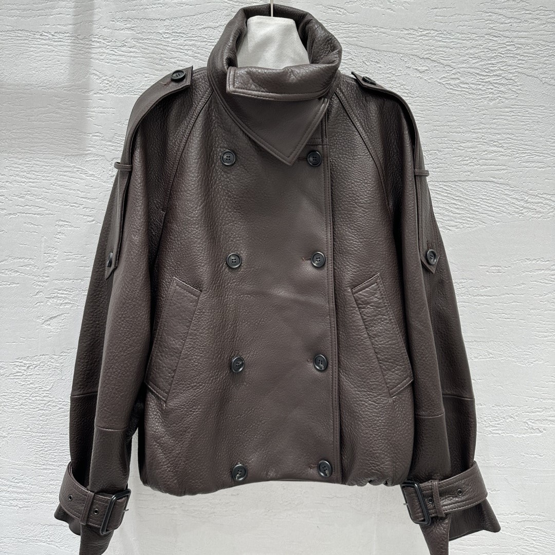 ACNE STUDIOS 아크네-스튜디오 더블 브레스트 레더 재킷 #16356326