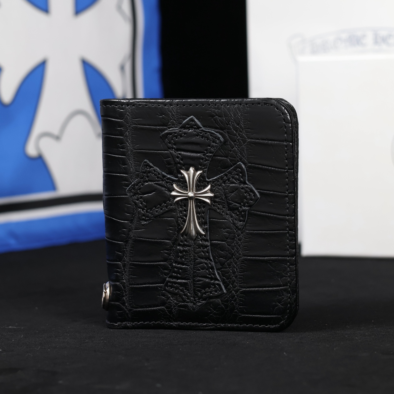 CHROME HEARTS 크롬하츠 반지갑 악어가죽 #WE104 (925실버)