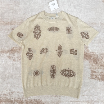 HERMES 에르메스 쇼트 슬리버 스웨터 반팔 #14446414