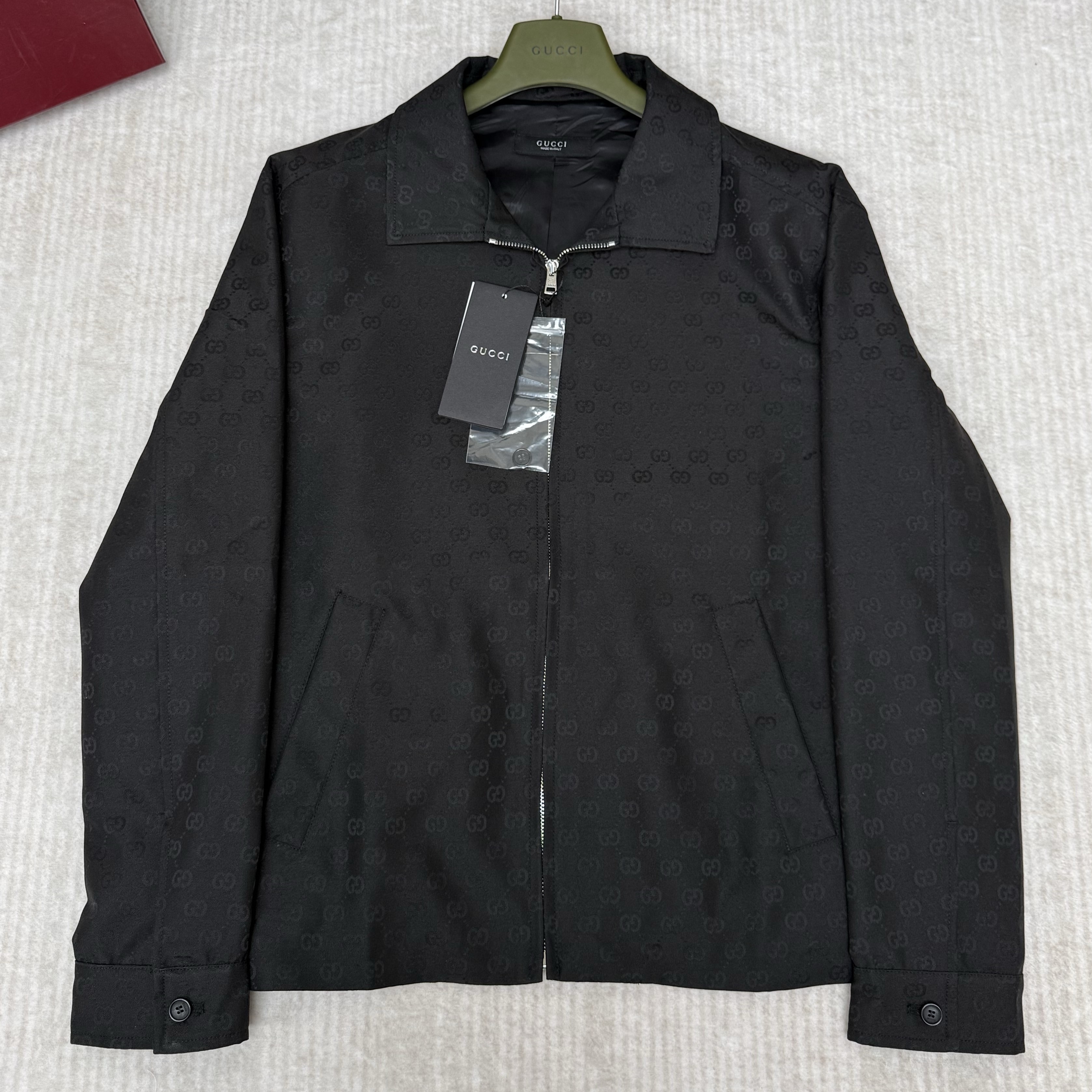 GUCCI 구찌 GG 울 지퍼 재킷 #14396421