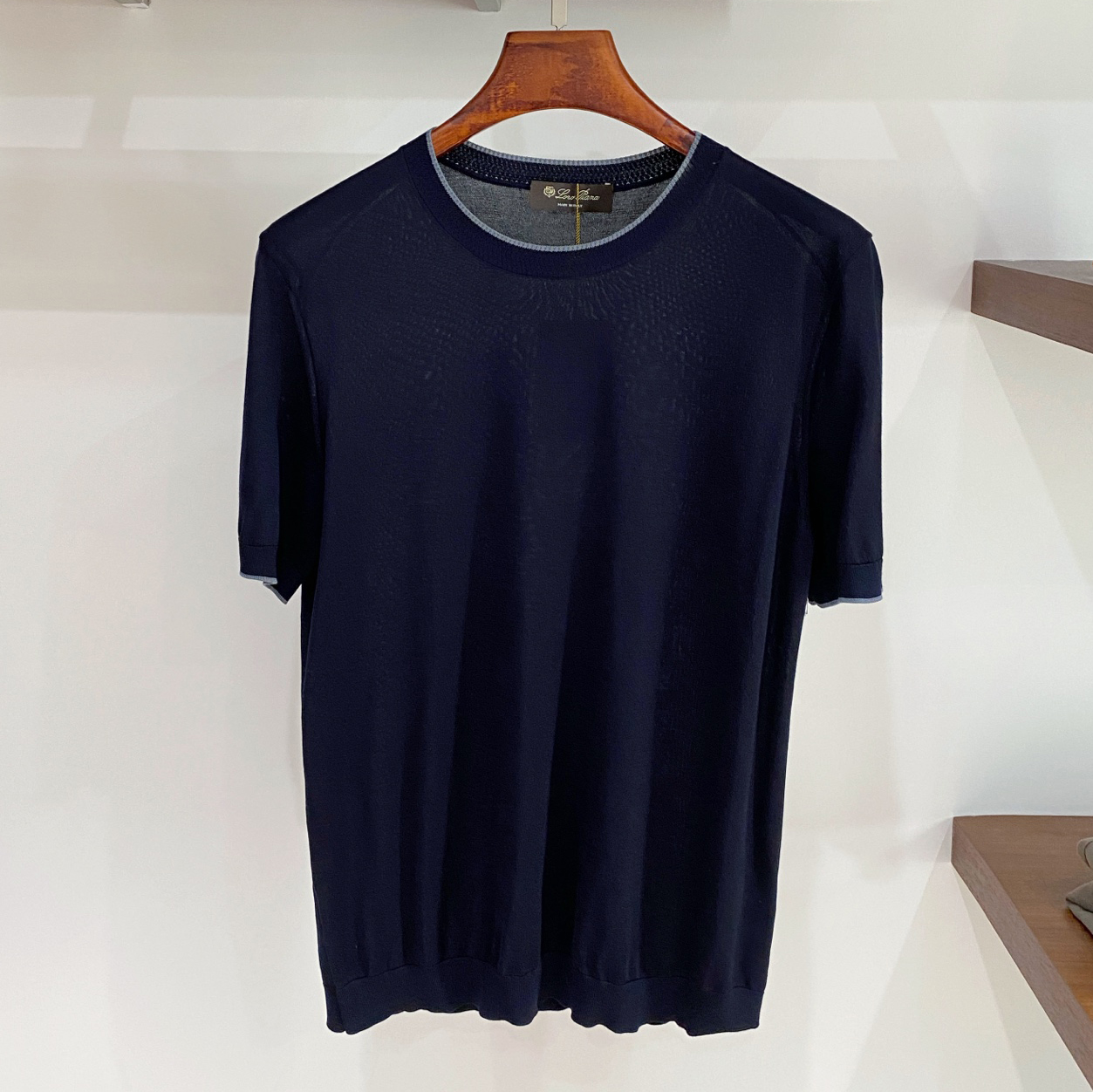 LORO PIANA 로로피아나 코튼 실크 숏 슬리브 니트 #15490421