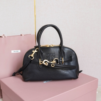 MIUMIU 미우미우 아방뛰르(Aventure) 나파 가죽 탑 핸들 백 스몰 (4칼러) 5BB169