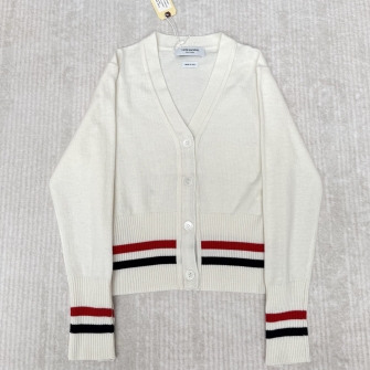 THOM BROWNE 톰브라운 캐시미어 RWB 스트라이프 셔런 가디건 #23426422