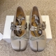 MAISON MARGIELA 마지엘라 타비 새틴 펑크 버클 발레리나 플랫 슈즈 #19596521