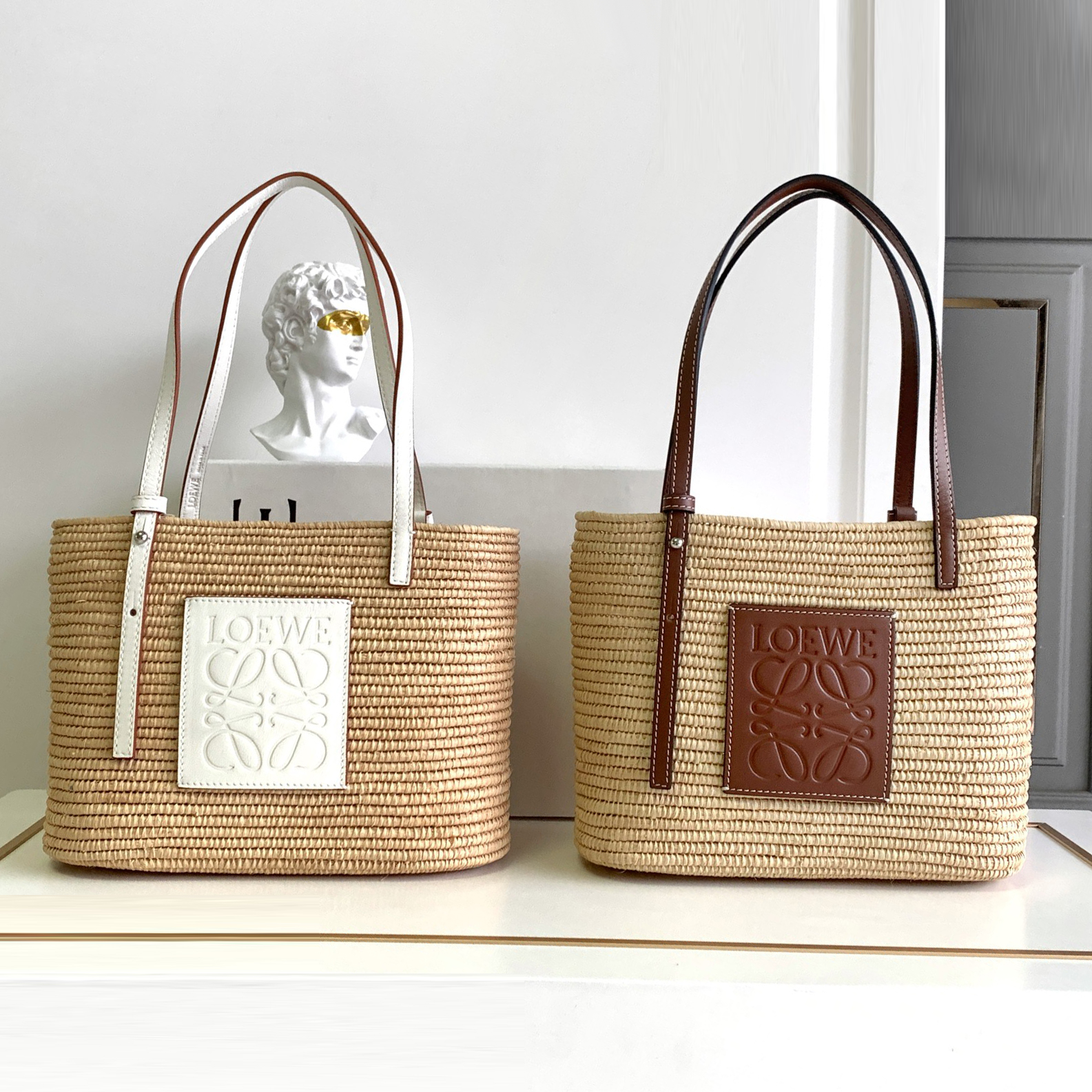 LOEWE 로에베 스몰 스퀘어 바스켓백 #A223099X08