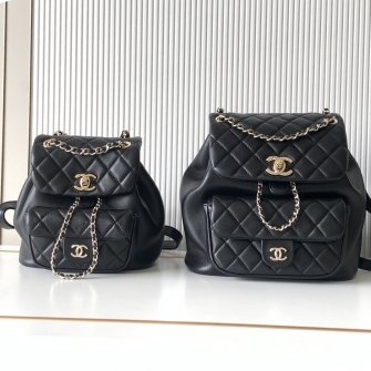 CHANEL 샤넬 카프스킨 듀마 원포켓 백팩 #AS2908/AS3618