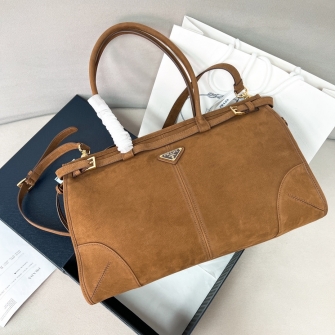PRADA 프라다 보니 라지 가죽 핸드백 38cm 스웨이드 (3칼라) 1BA433
