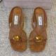 Jimmy Choo 지미추 에메리 스톤 35 탠 스웨이드 샌들 뮬 (Emeri Stone 35 Tan Suede Sandals)