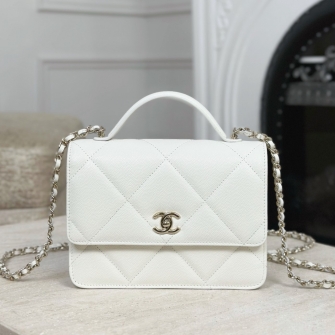 CHANEL 샤넬 클래식 뉴미니 탑핸들 플랩백 백팩 #1433664